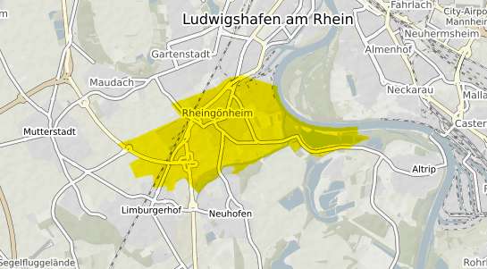 Immobilienpreisekarte Ludwigshafen am Rhein Rheing&ouml;nheim